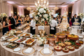 Elegant wedding catering fine dining setup