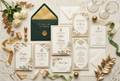 Elegant wedding invitation cards and stationery design